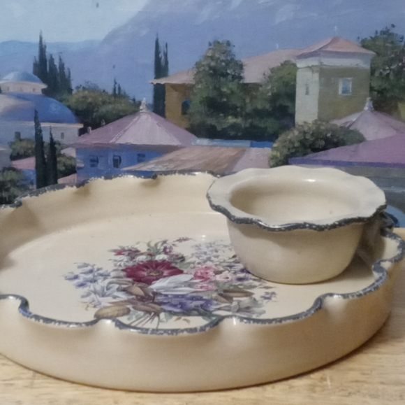 🇺🇸Home & Garden Party Chip and Dip🍜 🍱Set,Like🆕,Nice Gift Made in USA 2002 - Picture 8 of 16